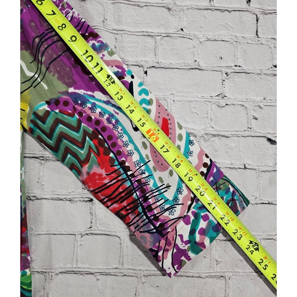 Phool Paint Splatter Button Front Jacket Multicol… - image 4